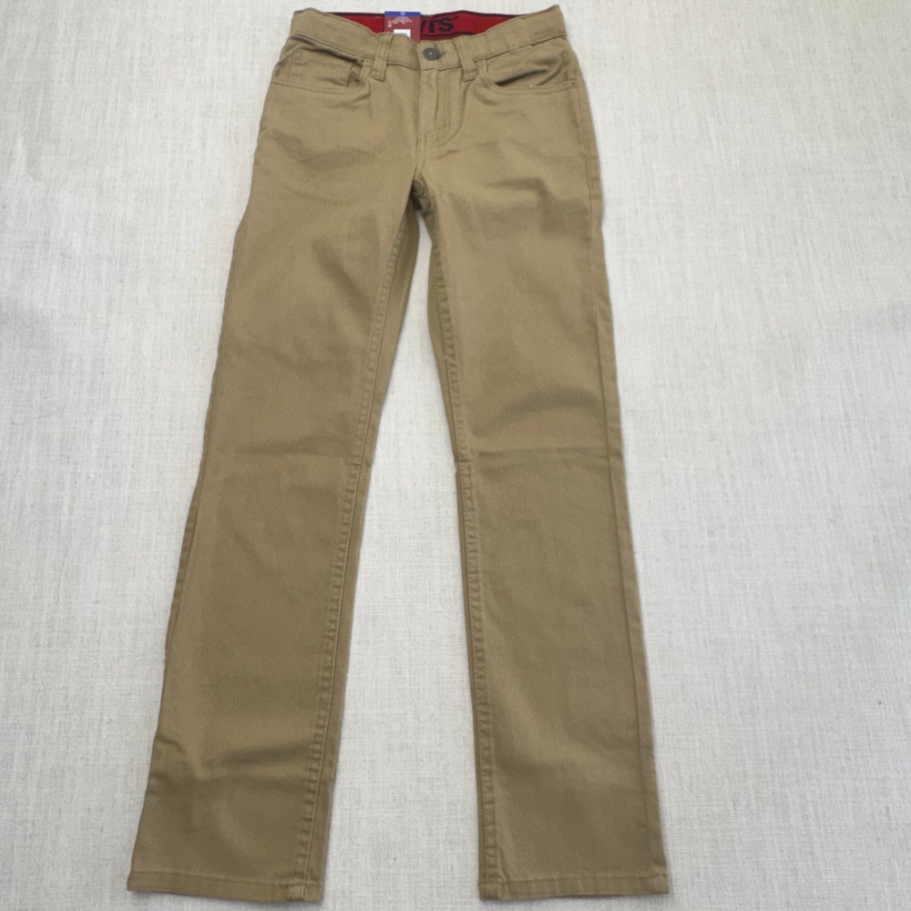 Levis Boys 511 Slim Fit Stretch Adjustable Twill Pants Harvest Gold Khaki Sz 12